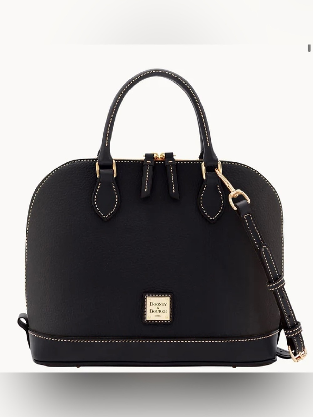 Dooney and Bourke Pebble Grain Zip Zip Satchel